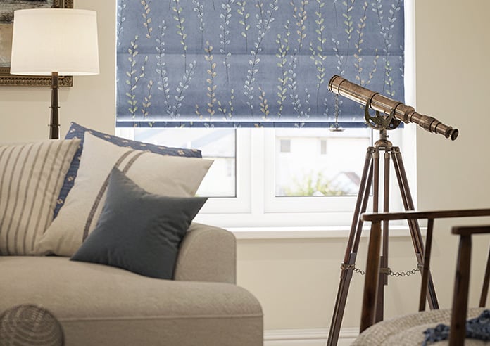 Willow Field, Indigo - Motorised Roman Blind - Image 5